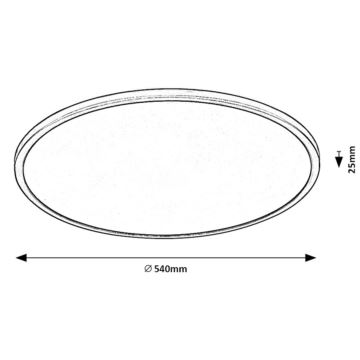 Rabalux - Plafonnier à intensité variable LED LED/36W/230V 3000K 54 cm