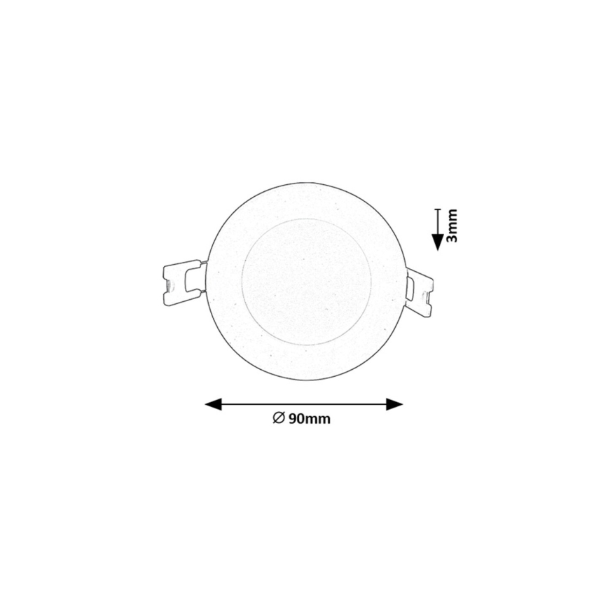 Rabalux - LED Hang plafondverlichting LED/3W/230V 3000K diameter 9 cm wit