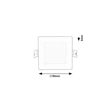 Rabalux - LED Hang plafondverlichting LED/3W/230V 3000K 9x9 cm wit