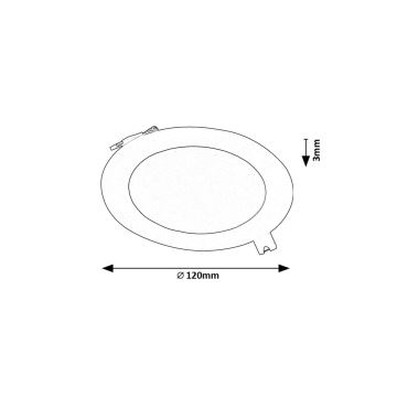 Rabalux - LED Hang plafondverlichting LED/6W/230V 3000K diameter 12 cm zwart