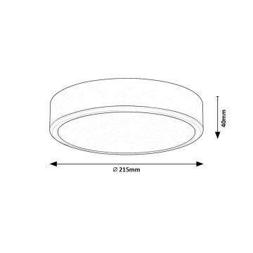 Rabalux - LED Plafondlamp LED/22W/230V 3000/4000/6000K diameter 21 cm wit