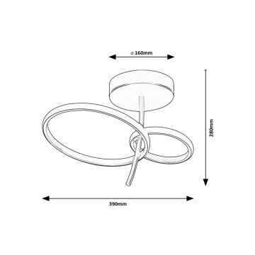 Rabalux - LED Hanglamp met vaste pendel LED/24W/230V