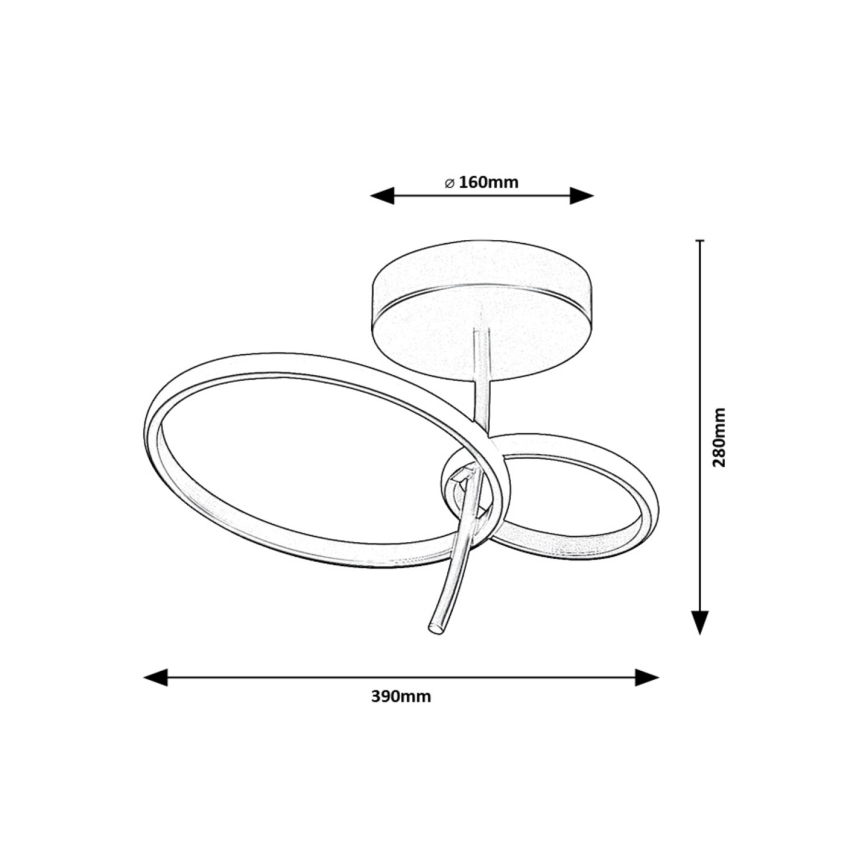 Rabalux - LED Hanglamp met vaste pendel LED/24W/230V