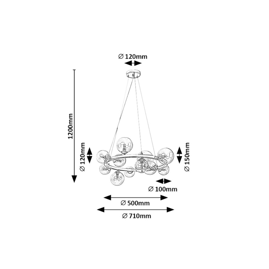 Rabalux - Hanglamp aan een koord 11xG9/28W/230V