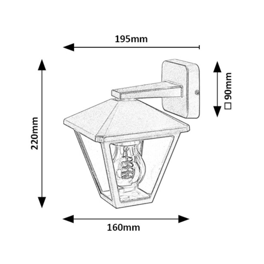 Rabalux - Buiten wandlamp 1xE27/40W/230V IP44