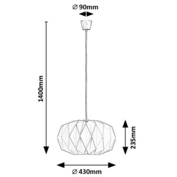 Rabalux - Hanglamp aan een koord 1xE27/25W/230V