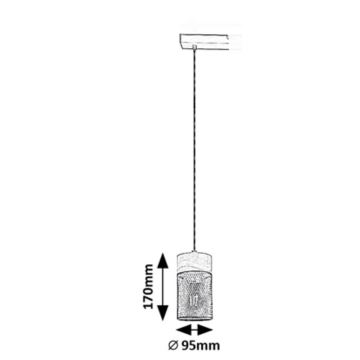 Rabalux - Hanglamp aan een koord 1xE27/25W/230V beuken