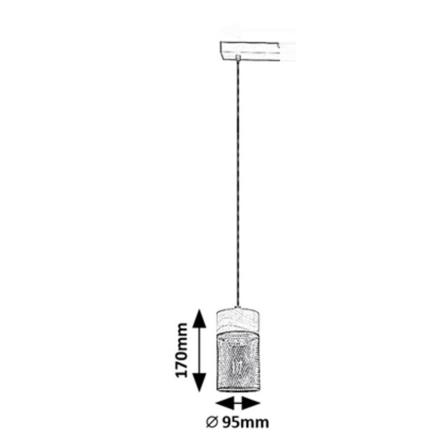 Rabalux - Hanglamp aan een koord 1xE27/25W/230V beuken