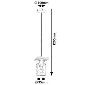 Rabalux - Hanglamp met vaste pendel 1xE27/25W/230V grenen