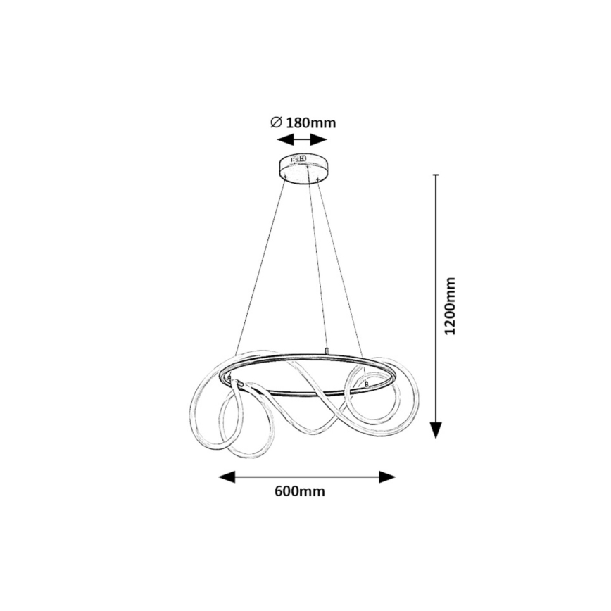 Rabalux - LED Hanglamp aan een koord LED/54W/230V