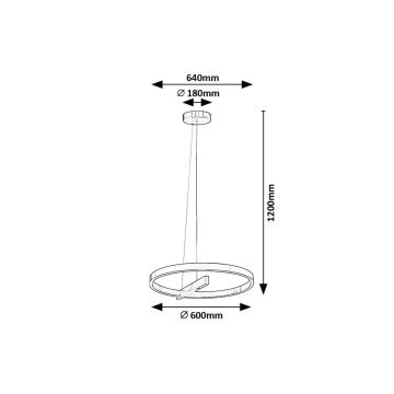 Rabalux - LED Hanglamp aan een koord LED/34W/230V mat chroom