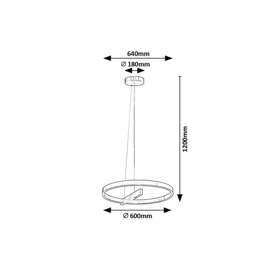 Rabalux - LED Hanglamp aan een koord LED/34W/230V mat chroom