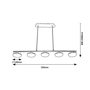 Rabalux - LED Hanglamp aan een koord 5xLED/4W/230V 3000K