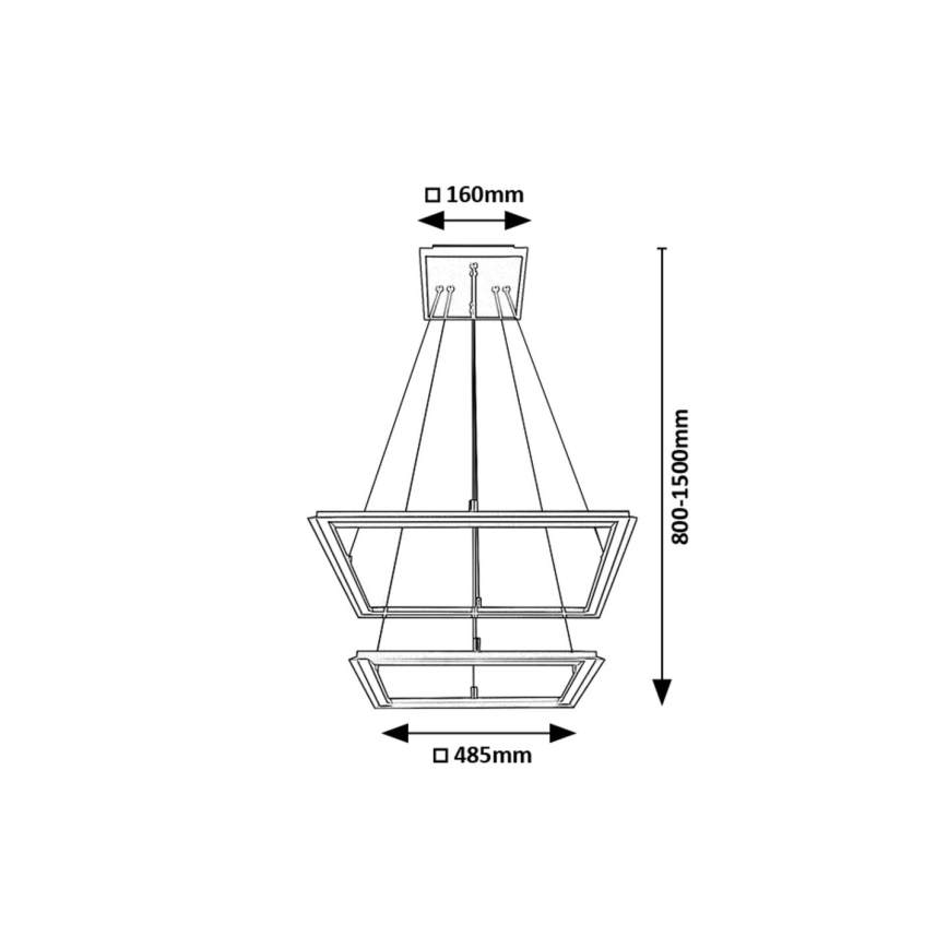 Rabalux - LED Hanglamp aan een koord 2xLED/24W/230V 3000K