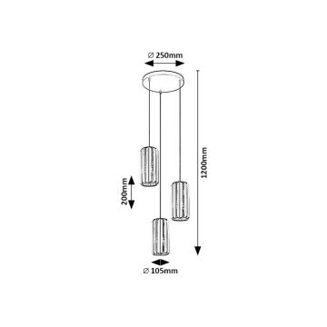 Rabalux - Hanglamp aan een koord 3xE27/40W/230V