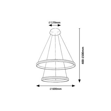 Rabalux - LED Hanglamp aan een koord LED/60W/230V 3000K