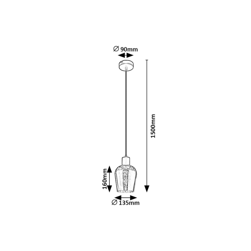 Rabalux - Hanglamp aan een koord 1xE27/40W/230V