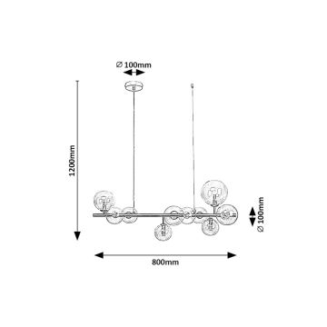 Rabalux - Hanglamp aan een koord 10xG9/28W/230V