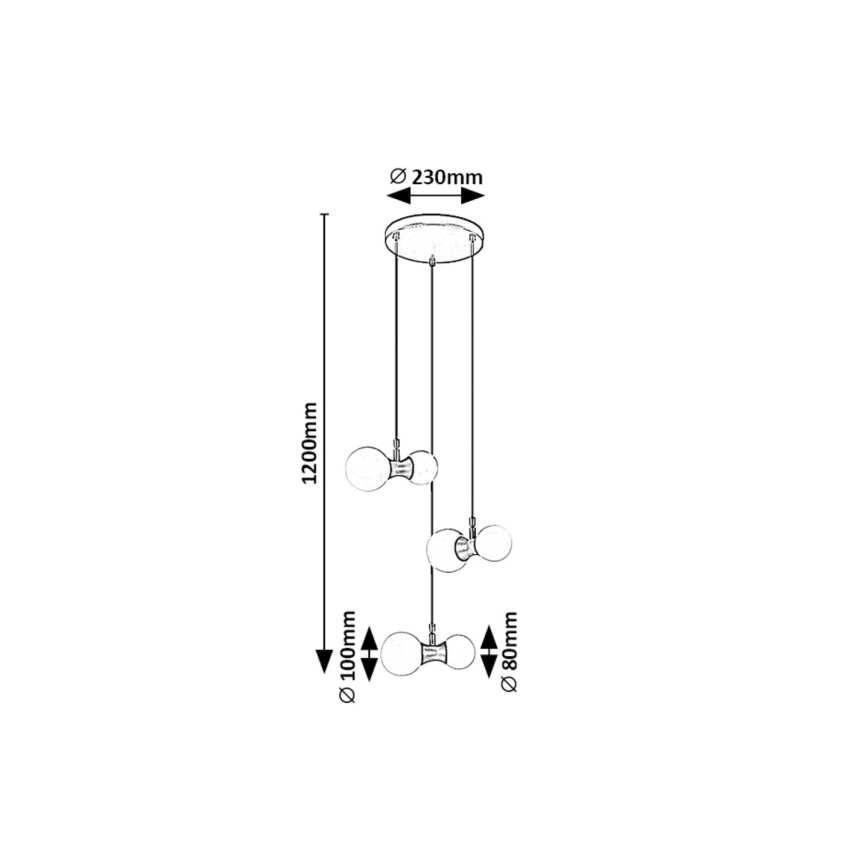 Rabalux - Hanglamp aan een koord 6xG9/28W/230V