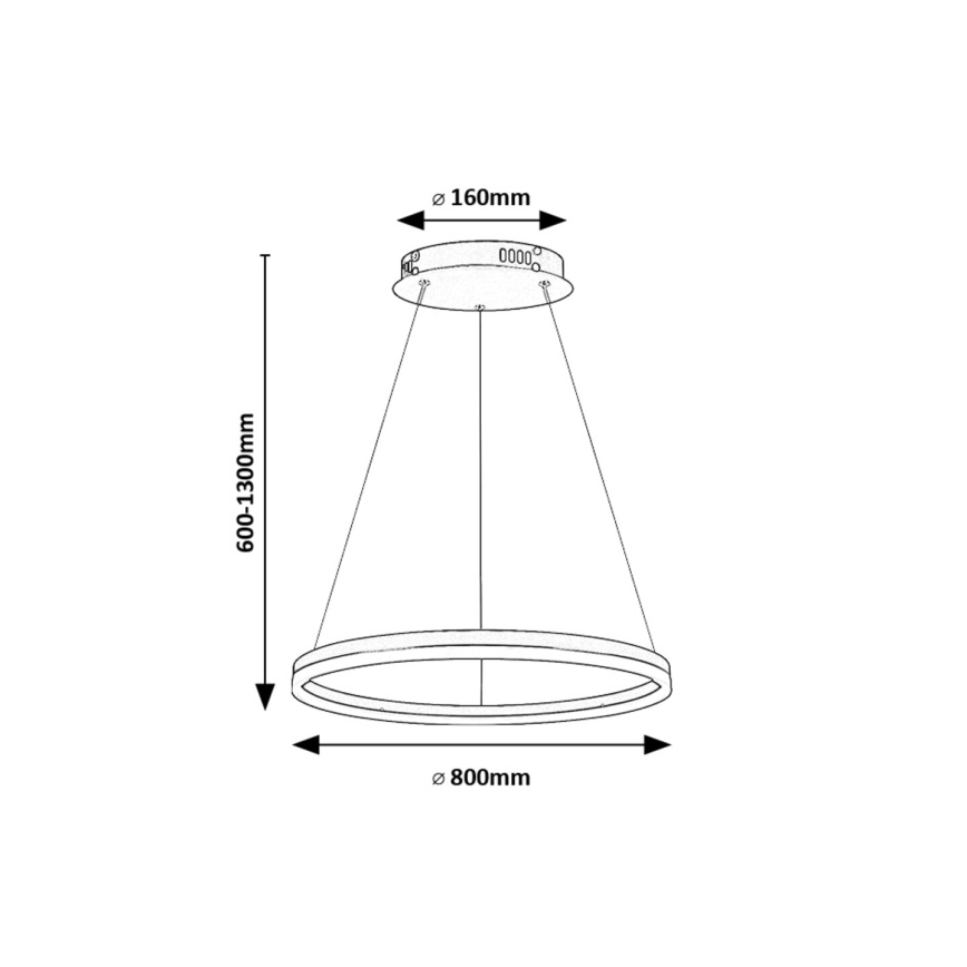 Rabalux - LED Hanglamp aan een koord LED/45W/230V 3000K/4000K/6500K