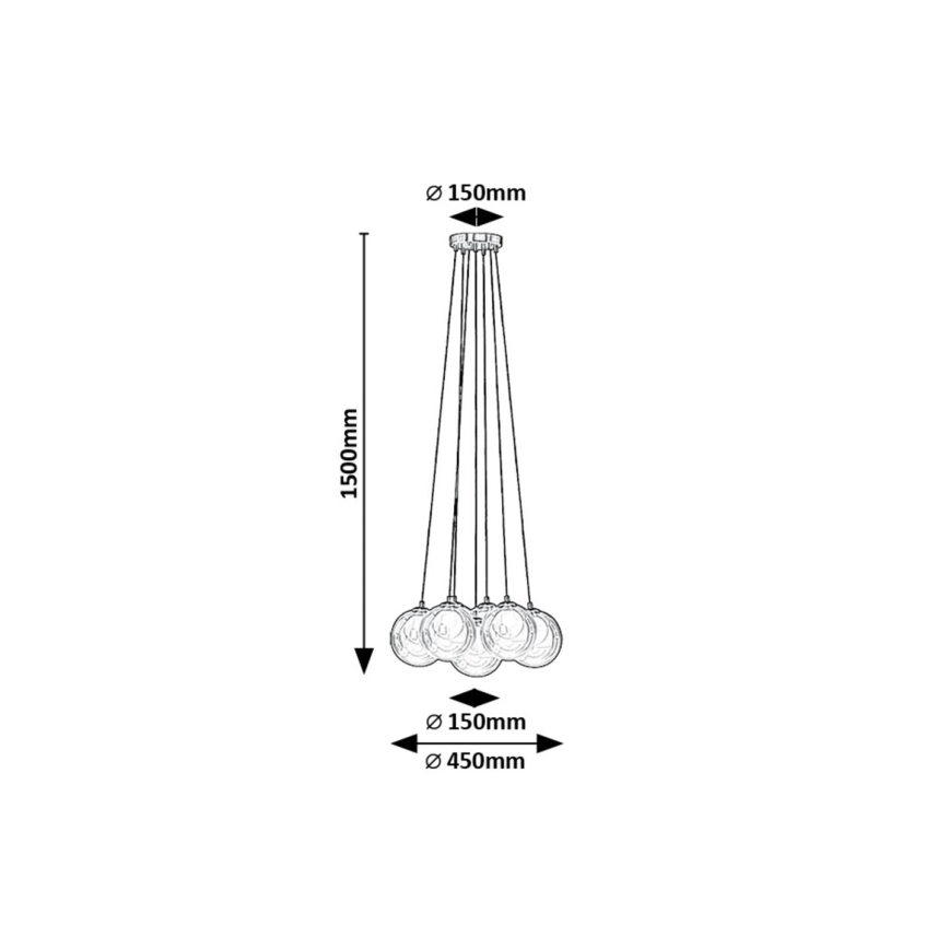 Rabalux - Hanglamp aan een koord 7xG9/25W/230V