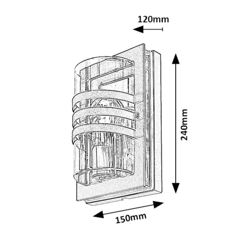 Rabalux - Wandlamp voor buiten 1xE27/40W/230V IP44