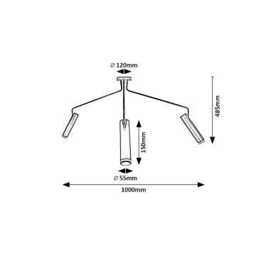 Rabalux - Bevestigde hanglamp 3xGU10/35W/230V