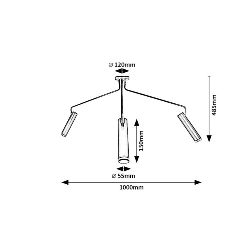 Rabalux - Bevestigde hanglamp 3xGU10/35W/230V