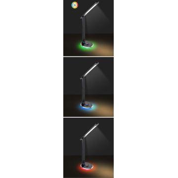 Rabalux - LED RGB Dimbare touch tafellamp LED/6W/230V 3000/4000/5000K zwart