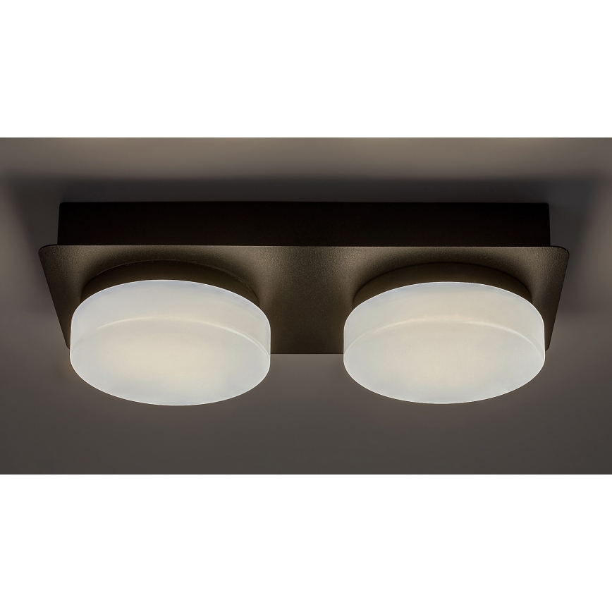 Rabalux - Plafonnier LED salle de bain 2xLED/5,5W/230V IP44 noir