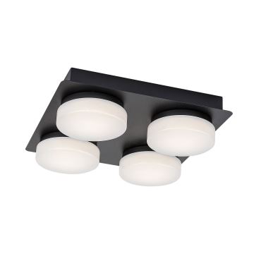 Rabalux - LED Plafondverlichting badkamer 4xLED/5,2W/230V IP44 zwart