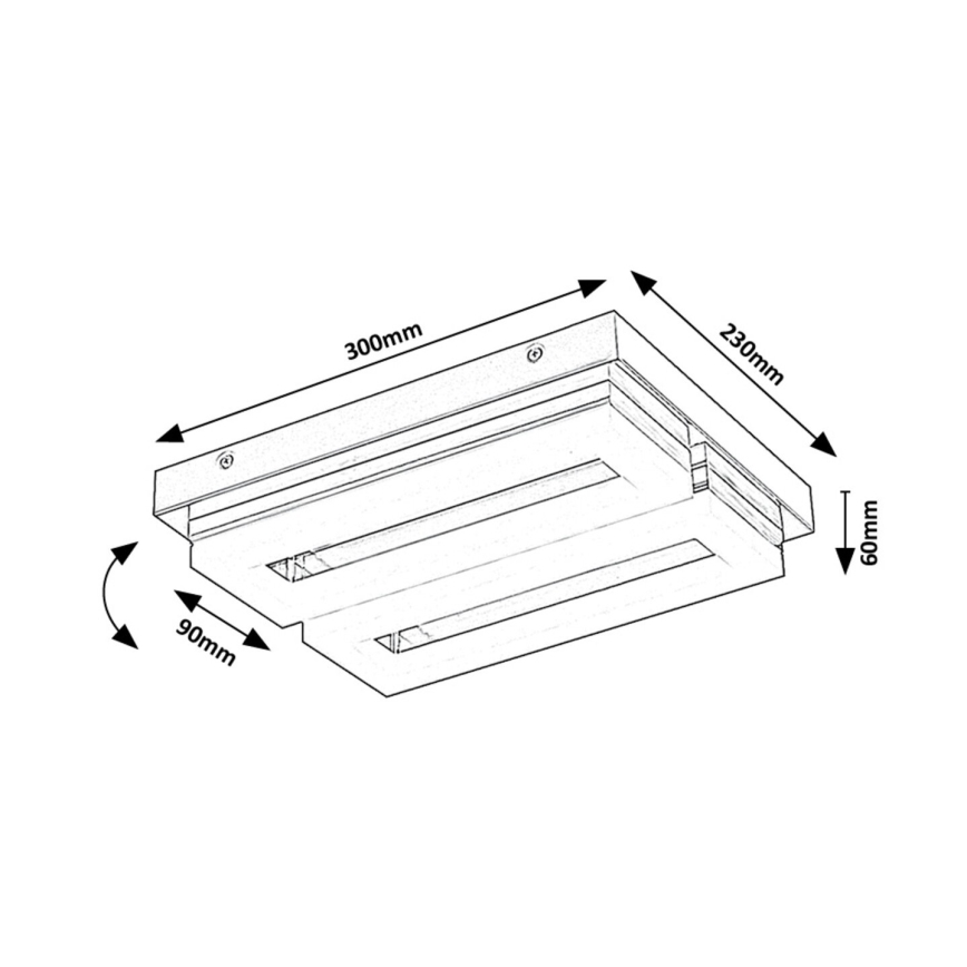 Rabalux - Plafonnier salle de bain LED/24W/230V 4000K IP44