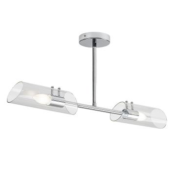 Rabalux - Badkamer hanglamp met vaste pendel 2xE14/12W/230V IP44 chroom