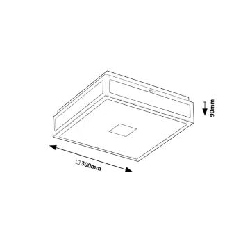 Rabalux - Plafonnier salle de bain LED/18W/230V IP44 noir