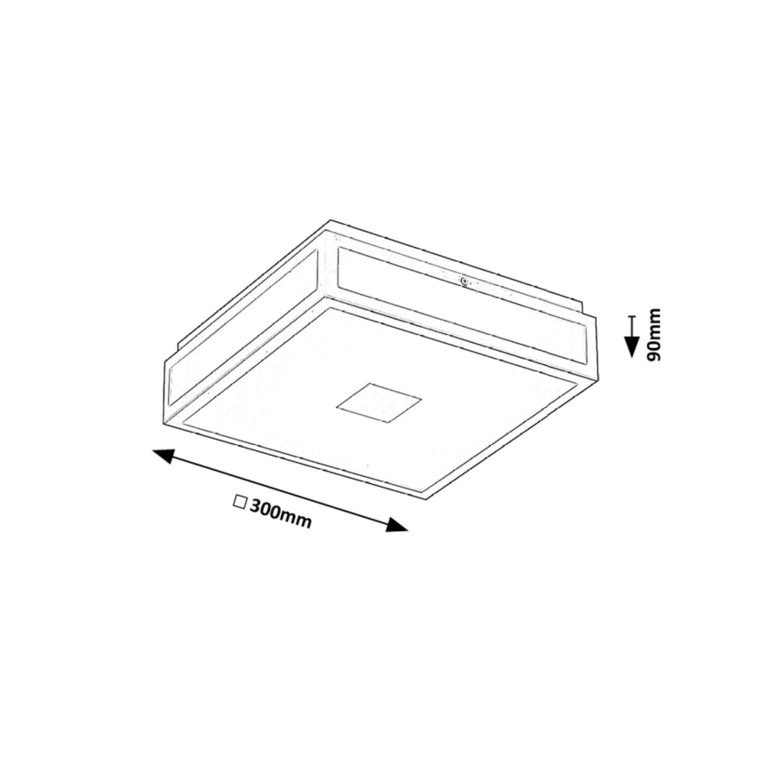 Rabalux - Plafonnier salle de bain LED/18W/230V IP44 noir