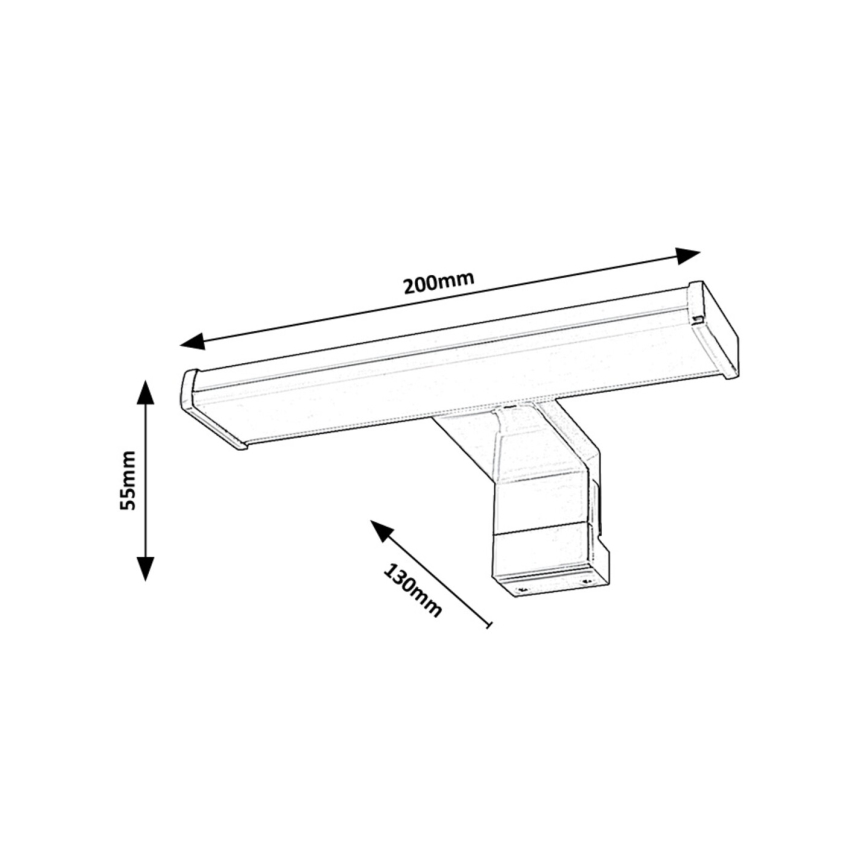 Rabalux - Éclairage de miroir salle de bain LED/4W/230V IP44