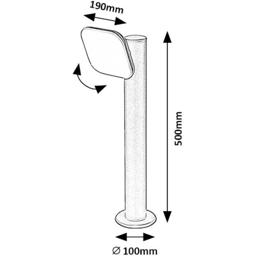 Rabalux - LED Lampe flexible extérieure LED/12W/230V IP44 50 cm noir