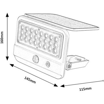 Rabalux - Applique murale solaire LED avec détecteur LED/7W/3,7V IP54 blanc