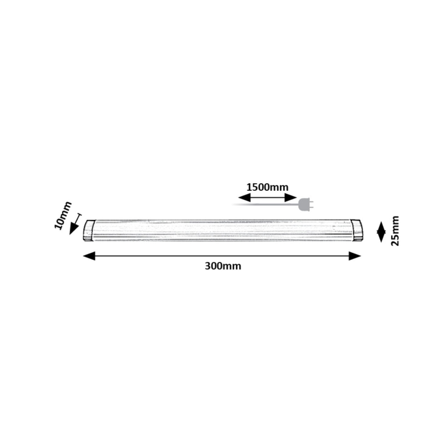 Rabalux - Réglette LED de cuisine à intensité variable LED/3W/230V 4000K 30 cm