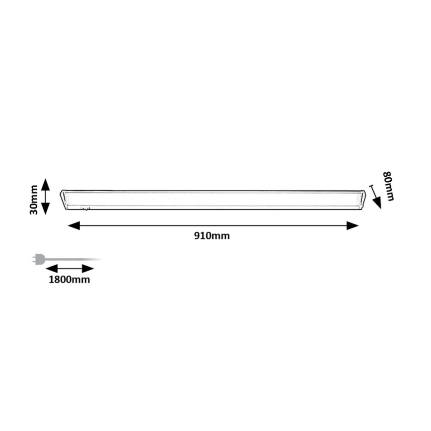 Rabalux - LED Onder keukenkast verlichting LED/15W/230V 4000K 91 cm mat chroom