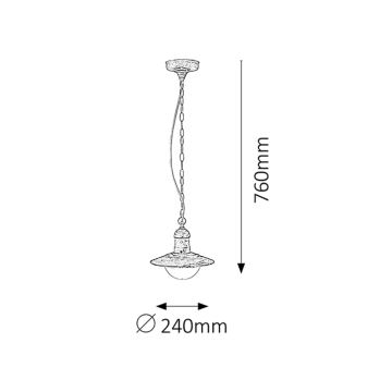 Rabalux - Hanglamp voor buiten 1xE27/60W IP44