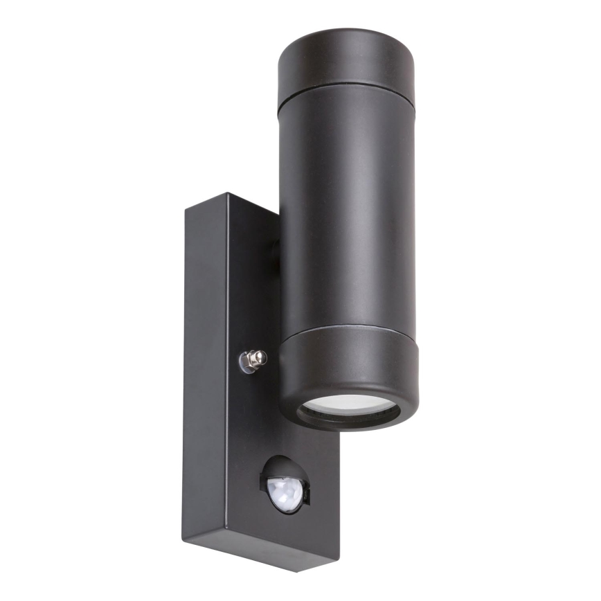 Rabalux - Buiten wandlamp met sensor 2xGU10/10W/230V IP44 zwart