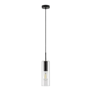 Rabalux - Hanglamp aan een koord 1xE27/40W/230V doorzichtig/zwart
