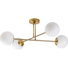 Rabalux - Hanglamp met vaste pendel 4xE27/35W/230V goud