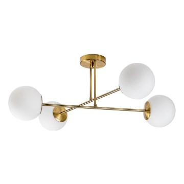 Rabalux - Hanglamp met vaste pendel 4xE27/35W/230V goud