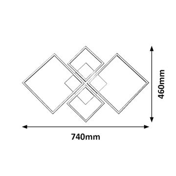 Rabalux - LED Plafondlamp dimbaar LED / 40W / 230V