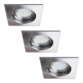 Rabalux - LOT 3xLED Spot encastrable salle de bain 3xGU10/3W/230V IP44