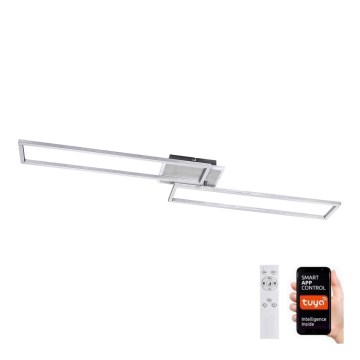 Rabalux - Plafonnier à intensité variable LED LED/40W/230V 2700-6500K Wi-Fi Tuya chrome mat + télécommande