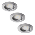 Rabalux - SET 3xLED Badkamer inbouwverlichting 3xGU10/3W/230V IP44