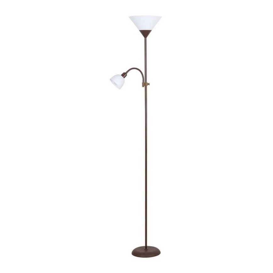Rabalux - Staande Lamp 1xE27/100W+1xE14/25W/230V bruin/wit